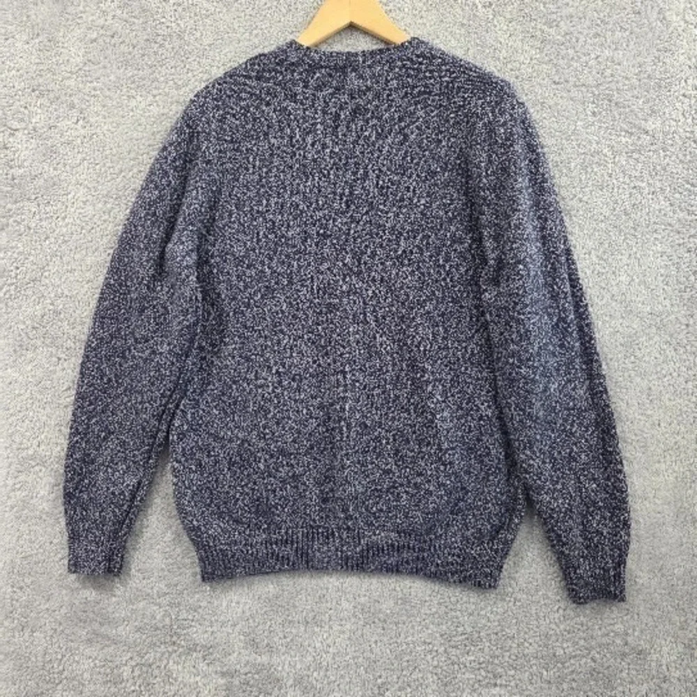 Eddie Bauer Sweater Mens Large Tall (TL) Crewneck Knit Pullover Marled Knit Blue - Picture 11 of 13